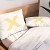 Deny Designs Standard April Lane Art Block Yellow Monogram X Microfiber Printed Pillow Sham - 2 of 3