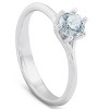 Pompeii3 1/2 Ct Diamond Solitaire Engagement Ring 6-Prong 14k White Gold - 2 of 4