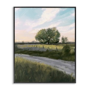 Stupell Industries Rural Grasslands Lone Country Tree Clear Sky Framed Giclee Art - 1 of 4