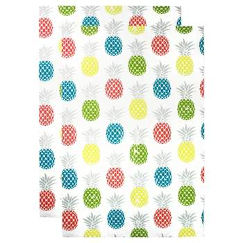 2pk Pineapple Print Kitchen Towels - MU Kitchen