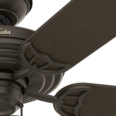 Hunter 52" Sea Air Ceiling Fan New Bronze Finish - Walnut Blades, 5 Blades, Wet Rated, Pull Chain Control, Perfect for Outdoor Spaces
