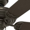 Hunter 52" Sea Air Ceiling Fan New Bronze Finish - Walnut Blades, 5 Blades, Wet Rated, Pull Chain Control, Perfect for Outdoor Spaces - 3 of 4