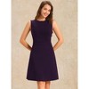 INSPIRE CHIC Women's Work Round Neck Sleeveless Fit and Flare Dresses - 2 of 4