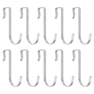 Unique Bargains J-Shaped Stainless Steel Durable Rust-Resistant Hook 10 Pcs - 1 of 3