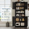 Multifunctional 67" Storage Cabinet with 4 Doors & Adjustable Shelves for Kitchen, Pantry, Living Room - 4 of 4