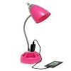 Creekwood Home Sleek Essentials 19.5" Basic Swivel Desk Lamp with Charging Outlet and Storage - 4 of 4