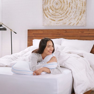 Standard White Gel Memory Foam Cooling Pillow