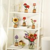 ROBOTIME 3D Wooden Puzzle Red Rose DIY Model Building Kits Artifical Flower Toys, Red, 3.3"*2.5"*8.2" - 2 of 4