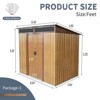 Kumasinova 5x6 Ft Outdoor Metal Storage Shed with Transparent Plate and Foundation for Backyard Garden,Patio,Coffee - 2 of 4