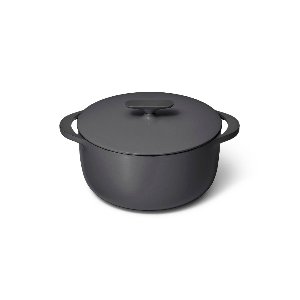 Caraway Home Enameled Cast Iron Dutch Oven with Lid Charcoal: 6.5 Qt, Hand Wash, Electric & Gas Compatible