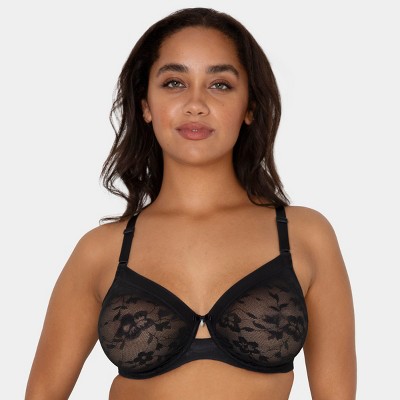 Avenue Body  Women's Plus Size Lace Soft Cup Wire Free Bra - Black - 46ddd  : Target