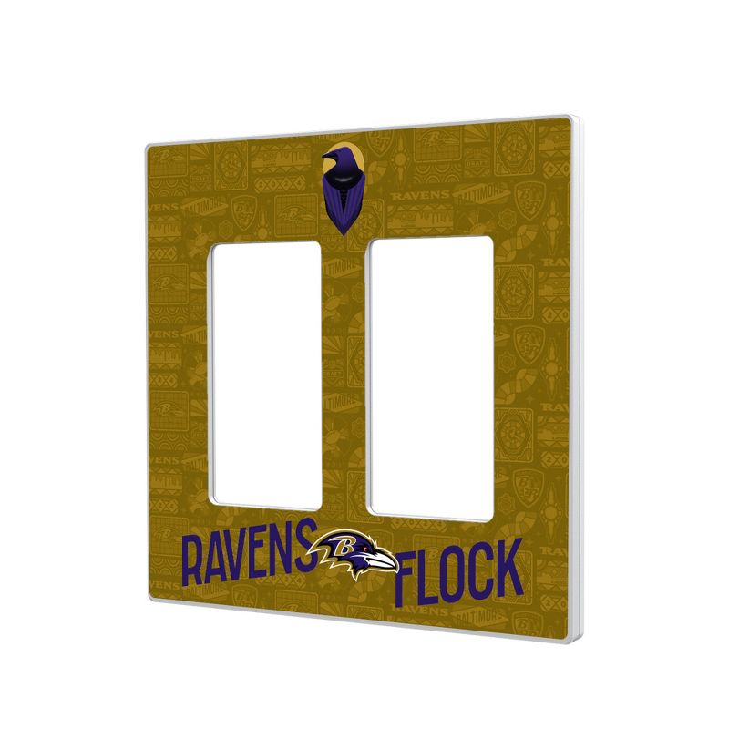 Keyscaper Baltimore Ravens 2024 Illustrated Limited Edition Hidden-Screw Light Switch Plate, 1 of 2