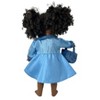 Doll Clothes Supestore Blue Spring Coat With Purse Fits 18 Inch Girl Dolls Like American Girl Our Generation My LIfe Dolls - 4 of 4