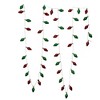 72.0 Inch Glittered Light Bulb Garland Red Green 6 Feet Long Tree Garlands - 2 of 3
