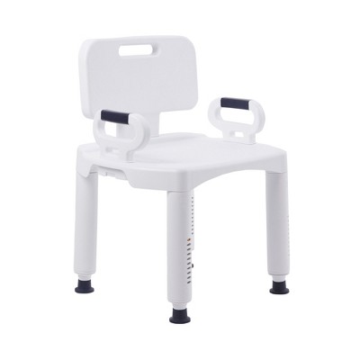 Mckesson Bath Chair With Backrest, Plastic Shower Seat, 1 Count : Target