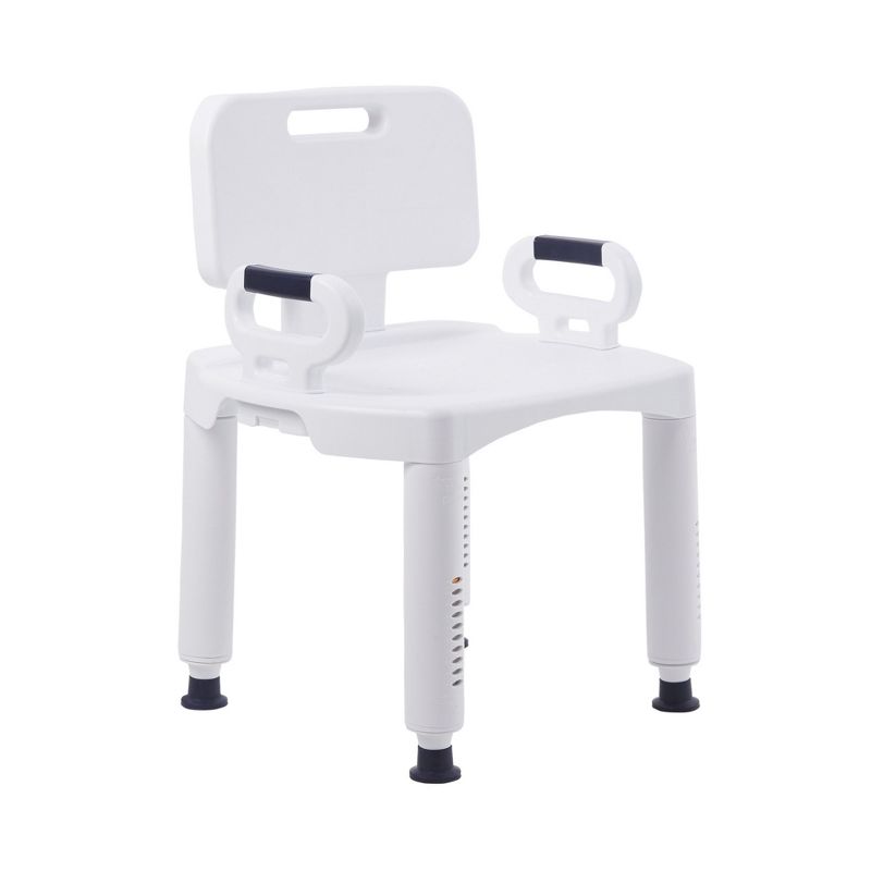 McKesson Bath Chair with Backrest, Plastic Shower Seat, 1 Count, 1 of 4