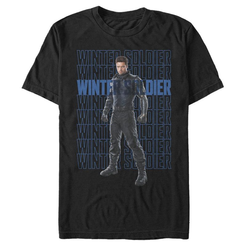 Men's Marvel The Falcon and the Winter Soldier Bucky Repeating T-Shirt, 1 of 6