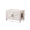 ONWITH Cat Litter Box Enclosure, Litter Box Furniture Hidden with Barn Door - 2 of 4
