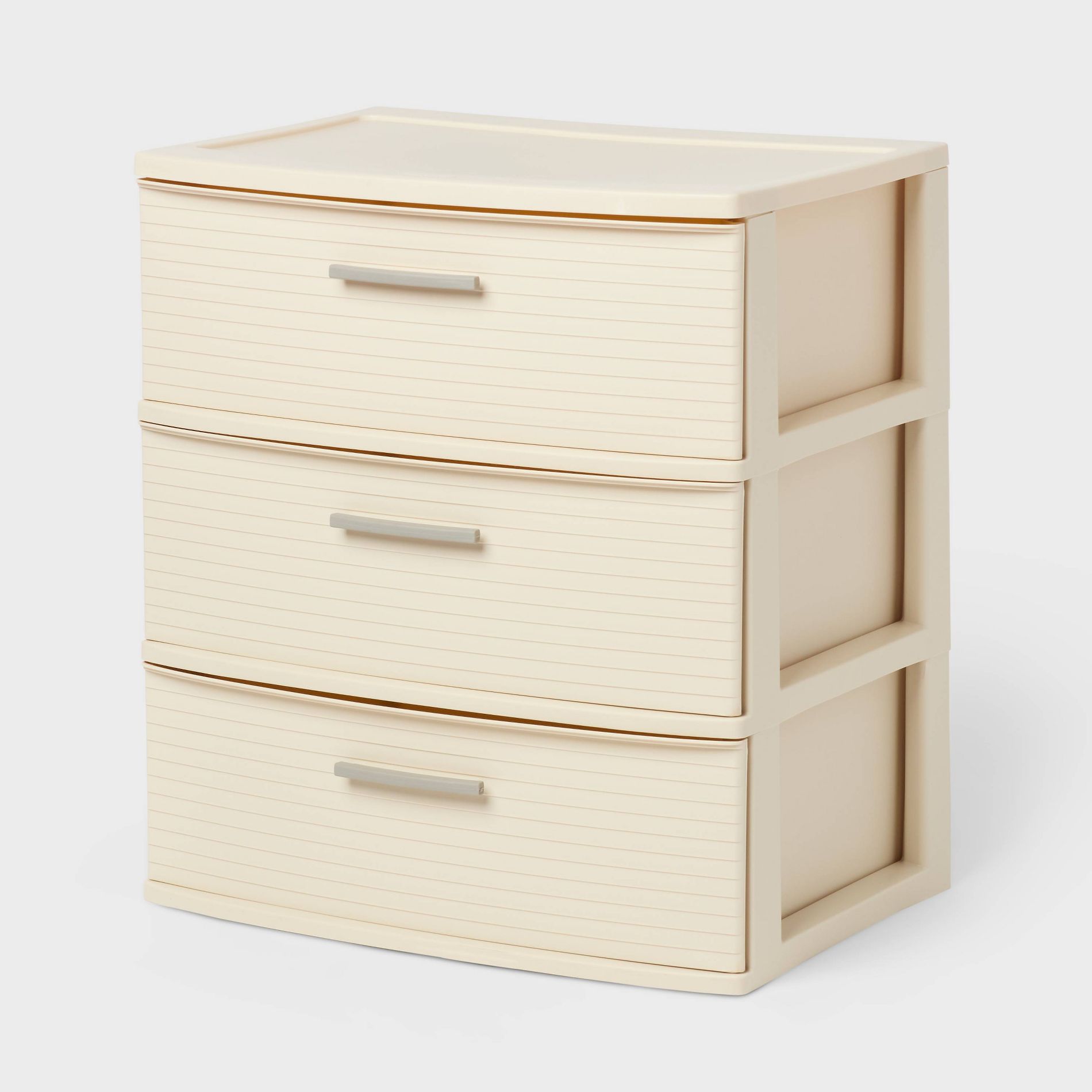 3 Drawer Wide Tower Snowfall White - Brightroom™