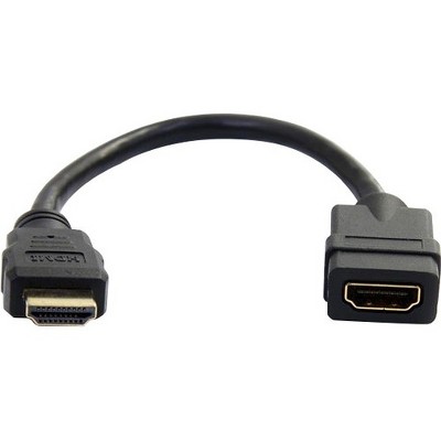 StarTech.com 6in High Speed HDMI Port Saver Cable M/F - Ultra HD 4k x 2k HDMI Cable - HDMI - 6 - 1 x HDMI Female - 1 x HDMI Male - Black