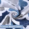 Modern Geometric Shower Curtain, Poly-Cotton Blean with Quatrefoil Design for Bathroom - 4 of 4