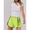 Imily Bela Womens Pleated Workout Shorts with Contrast Stitch Quick Dry Gym Running Shorts Elastic Waist - 2 of 4