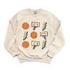 Simply Sage Market Women's Graphic Sweatshirt Basketball Collage - 3 of 4