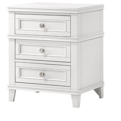 NicBex Nightstand with 3 Drawers,Modern Side Table with USB Charging Port and Wood Frame,Bedside Table for Bedroom,Living Room
