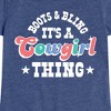 Girls' - Instant Message - It's A Cowgirl Thing Fitted Short Sleeve Graphic T-Shirt - 2 of 4