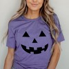 Simply Sage Market Women's Pumpkin Face Short Sleeve Graphic Tee - 2 of 4