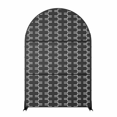 Lirago Black 72 in. Galvanized Metal Outdoor Privacy Screens Garden Outdoor Fence