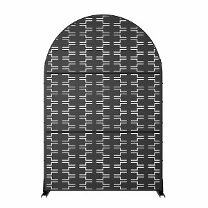 Lirago Black 72 in. Galvanized Metal Outdoor Privacy Screens Garden Outdoor Fence - 1 of 4