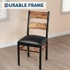 Dining Table Set for 2, with 2 Upholstered Chairs, Wood 3-Piece Kitchen Dining Room Table Set, for Small Space, Kitchen, Apartment - 4 of 4