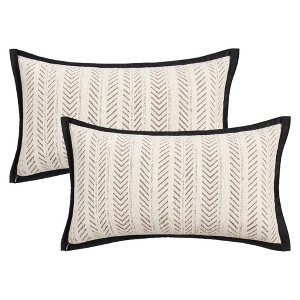 REGALWOVEN Fade-Resistant Chenille Herringbone Modern Decorative Throw Pillow Covers 2 Pcs - 1 of 4