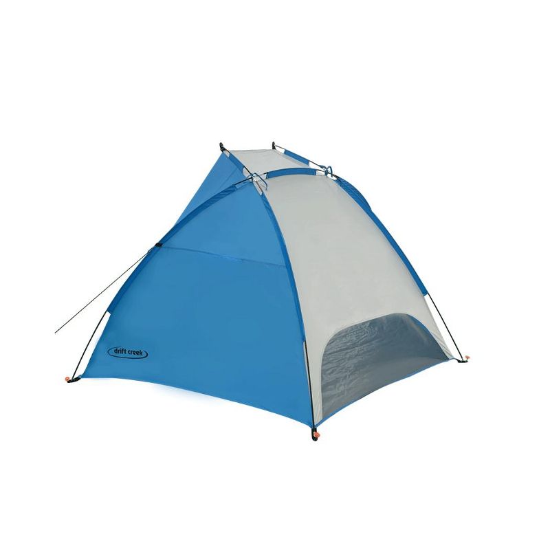Drift Creek BS-002 Outdoor Portable Canopy Beach Waterproof Windproof Shelter Sun Shade Tent with 2 Mesh Sand Pockets, Carry Bag, and Stakes, Blue, 2 of 6