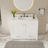 Dexmalle 43"Multi-functional Marble Pattern Top Bathroom Vanity - 2 of 4