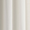Luxury Modern Flower Linen Like Embroidery Border Window Curtain Panel Off White/Blue Single 52X84 - 4 of 4