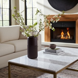 Modern Decorative Vase - Textured Ceramic Flower Holder - Stylish Home & Office Accent for Living Room & Bedroom - 1 of 4