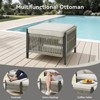 Buenhomino 9-Piece Outdoor Furniture Set – Sofa, Armchairs, Swivel Chairs, Ottomans & Side Tables with Cushions, PE Wicker Frame - 4 of 4