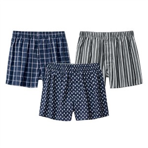 INSPIRE CHIC Men's Cotton Lightweight Breathable Mid-Waisted Plaid Underwear 3 Packs - 1 of 4