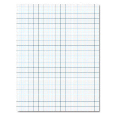 Ampad Quadrille Pads 4 Squares/Inch 8 1/2 x 11 White 50 Sheets 22000
