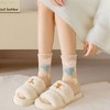 Anna-Kaci 3-Pair Fuzzy Floral Print Lounge Socks with Soft Texture and Cozy Fit - 3 of 4