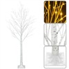 Slickblue 6FT White Snowflake Christmas Tree with 96 Warm LED Lights and Iron Base for Indoor Holiday Decor - 2 of 4