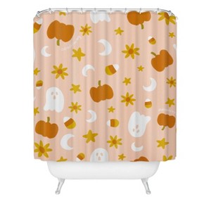 Is It Fall Yet in Peach Shower Curtain - Deny Designs: Abstract Pattern, Machine Washable, Polyester - 1 of 2