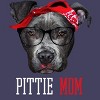 Women's Design By Humans Mother's Day Pittie Mom Pitbull Dog Lovers By dandingroz Racerback Tank Top - 2 of 2