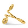 Black Bow Jewelry Swirl Toe Ring in 14 Karat Yellow Gold - Adjustable - 3 of 4
