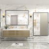 Apmir H Rectangular High-Strength Tempered Glass and Aluminum Alloy Framed French Cleat Mounted Wall Decor Bathroom Vanity Mirror in Matte Black - 3 of 4