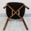 TOBILI Laurel Green Flannelette Upholstered Dining Chair with Walnut Solid Wood Legs,Armless Chair Set of 4 for Kitchen,Restaurant,Living - 4 of 4