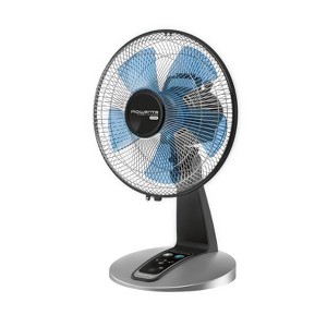 Rowenta 12" Electronic Table Fan Turbo Oscillating Silence Extreme Black: Desk Fan with Remote, Adjustable Tilt, Quiet Operation - 1 of 4