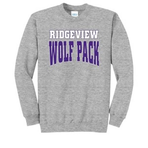 Adult Ridgeview High School Wolf Pack Name Classic Fleece Crewneck